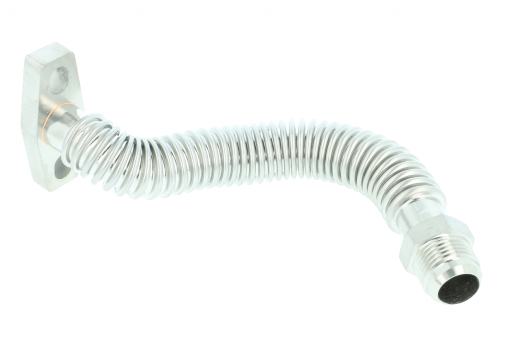 turbo õli tagasivoolu adapter T3/T4/GT(X)large/K24-27, painduv, pikk - Image 2