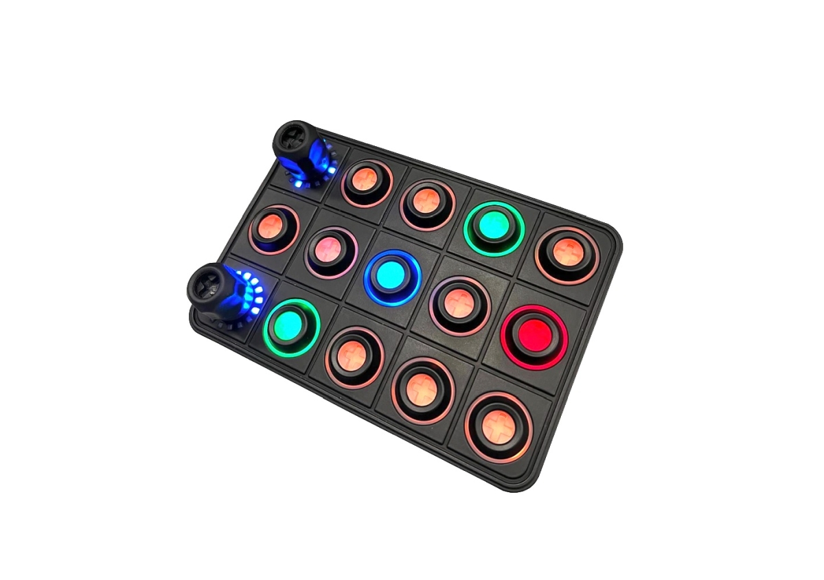 ECUMASTER CAN-nupupaneel, 15 nuppu, 2 pöördlülitit